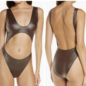 SKIMS wet jersey cutout bodysuit